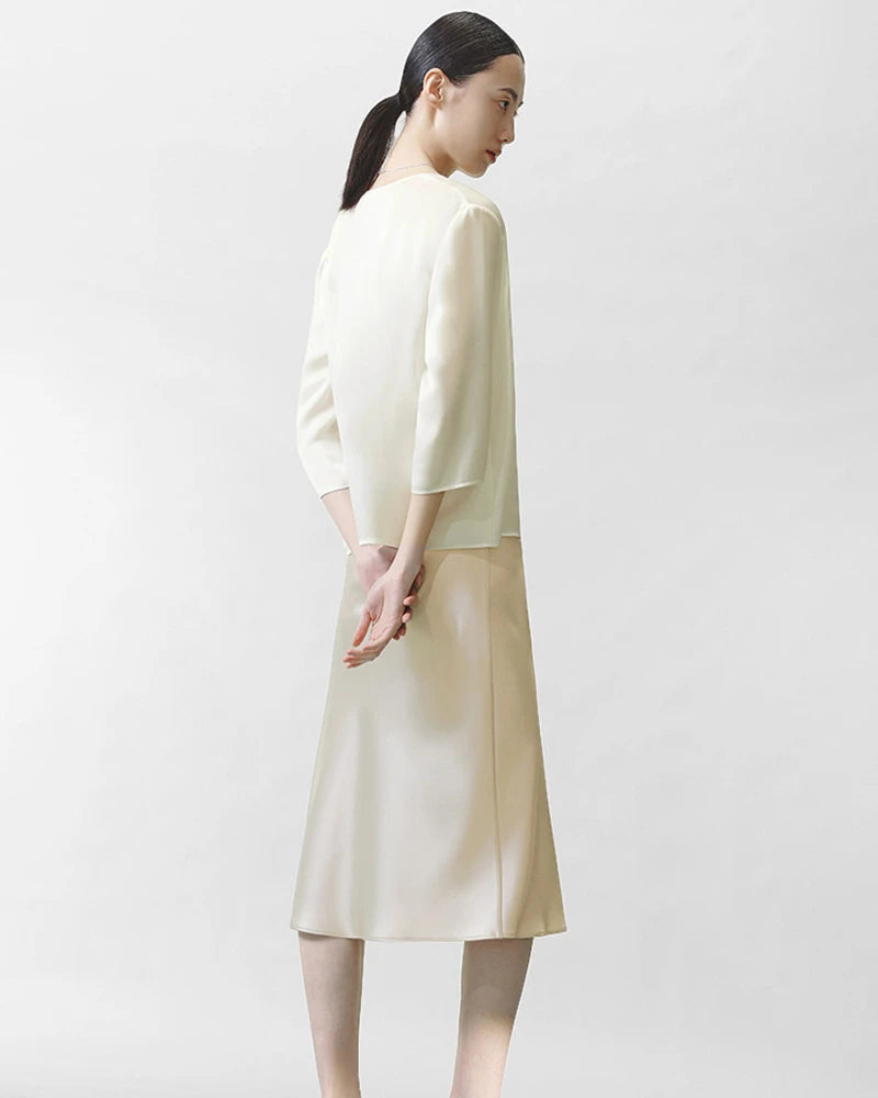 Women's Basic Silk Cardigan