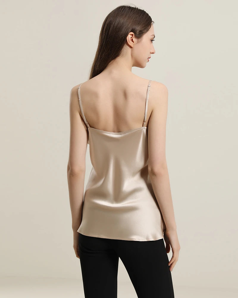 19Momme V Neck Silk Camisole