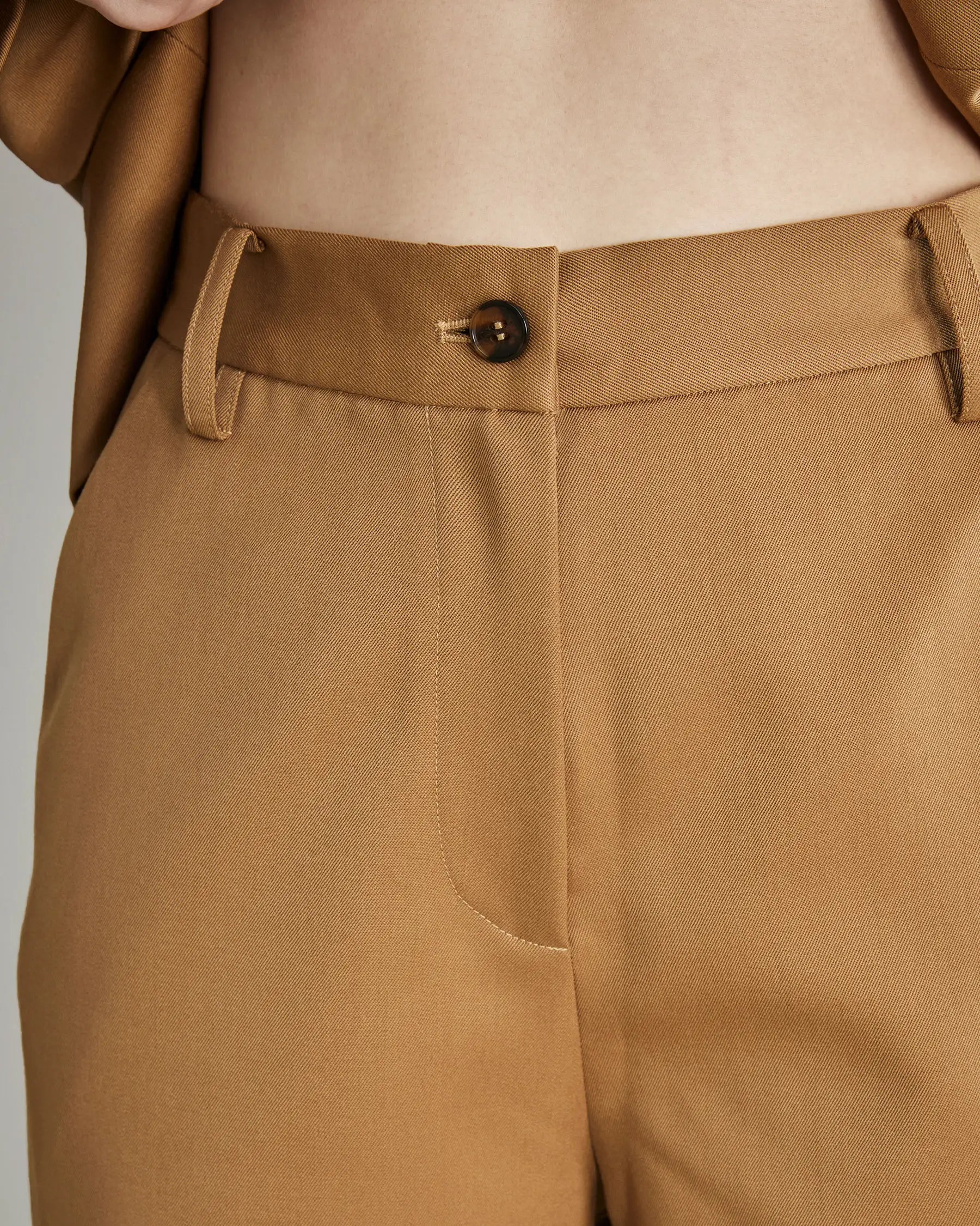 Wool Flared Suit Trousers for Women