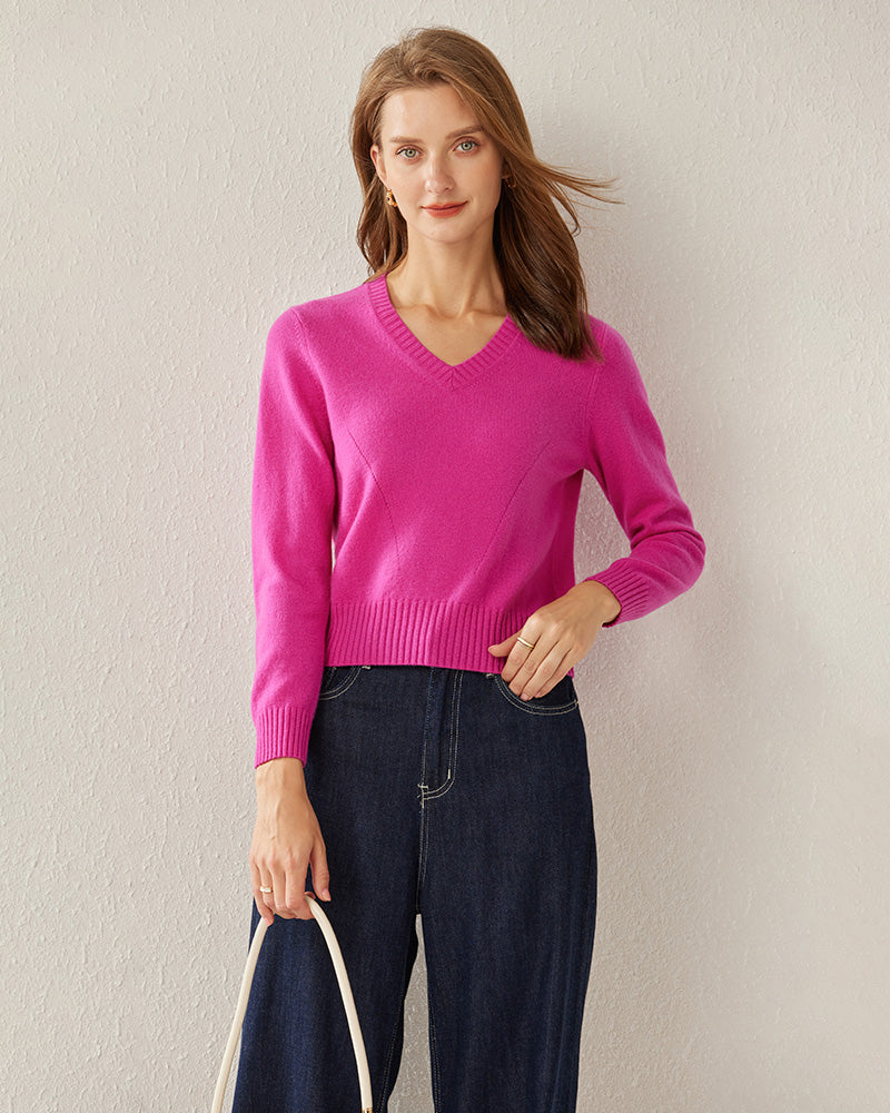 Basic V-Neck Cashmere Sweater