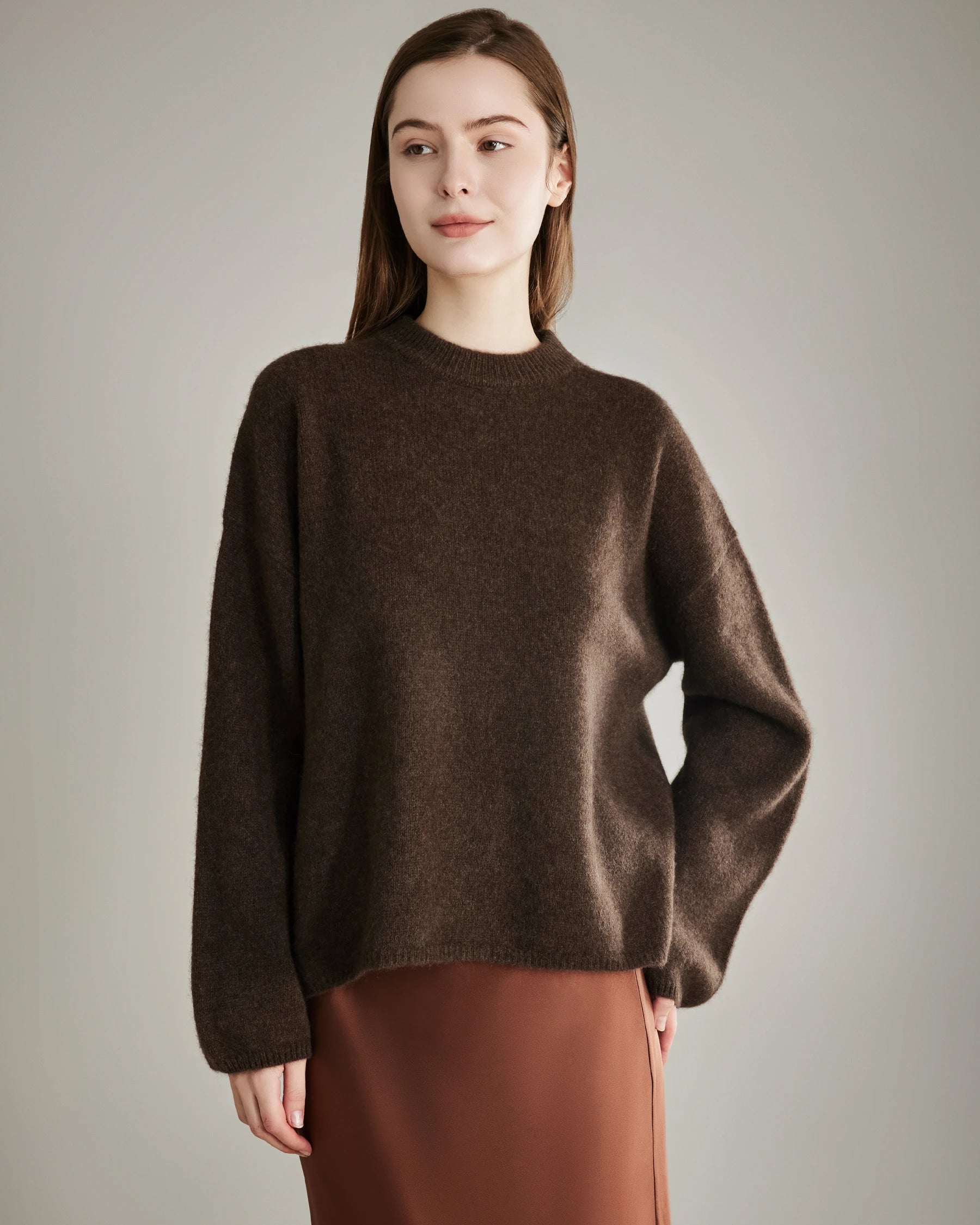Oversize Crew Neck Cashmere Sweater