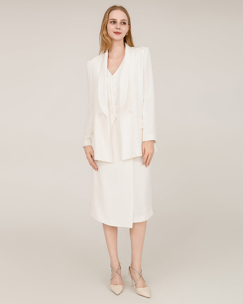 40 Momme Silk Shawl Collar Blazer