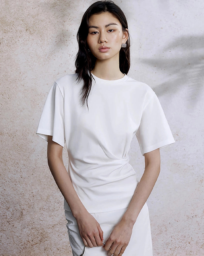 Women's Silk Jersey with Pleated Waist