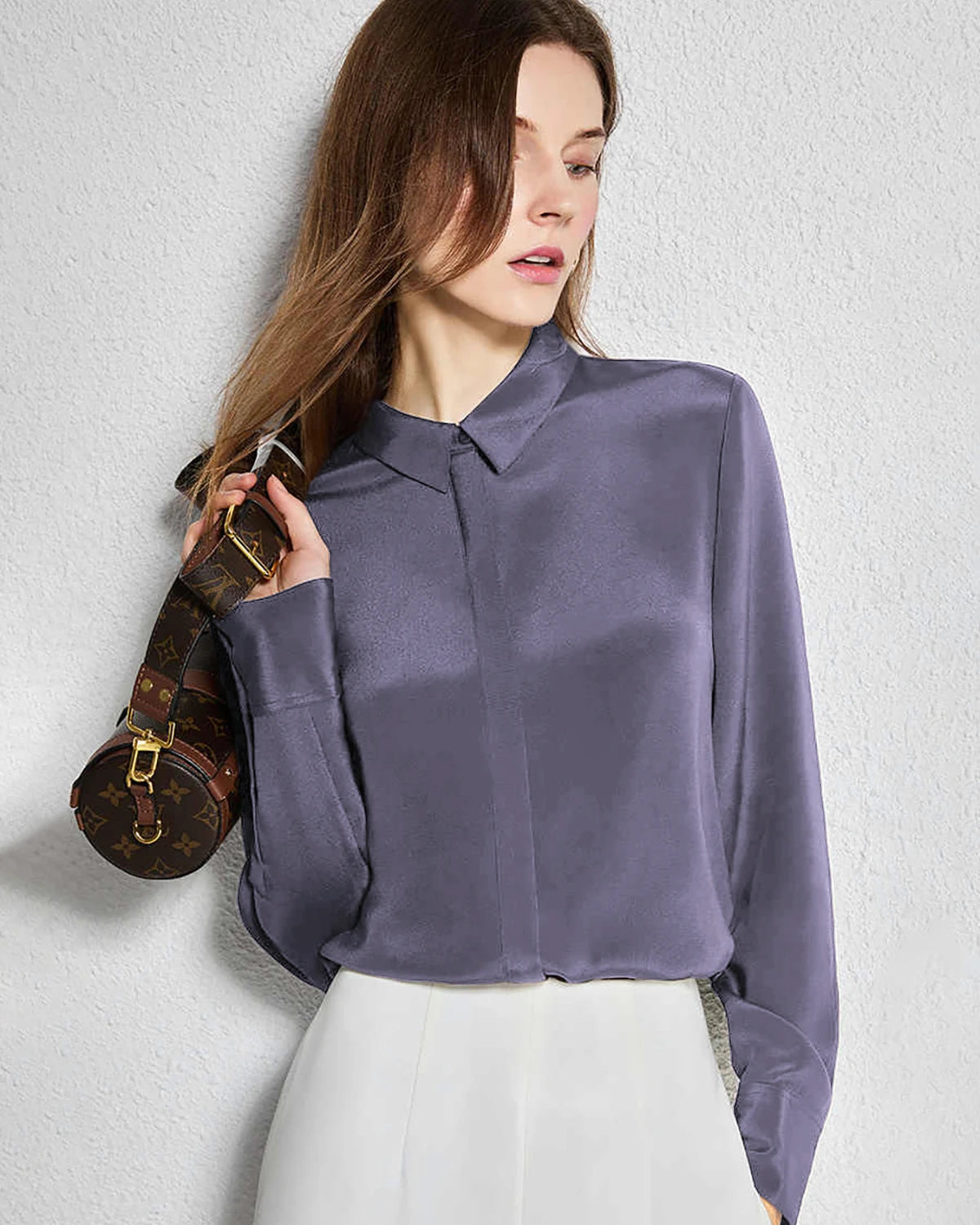 30 Momme Concealed Silk Shirt