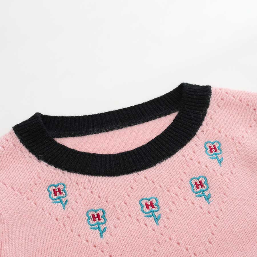 Round Neck Short-Sleeved Cashmere Sweater