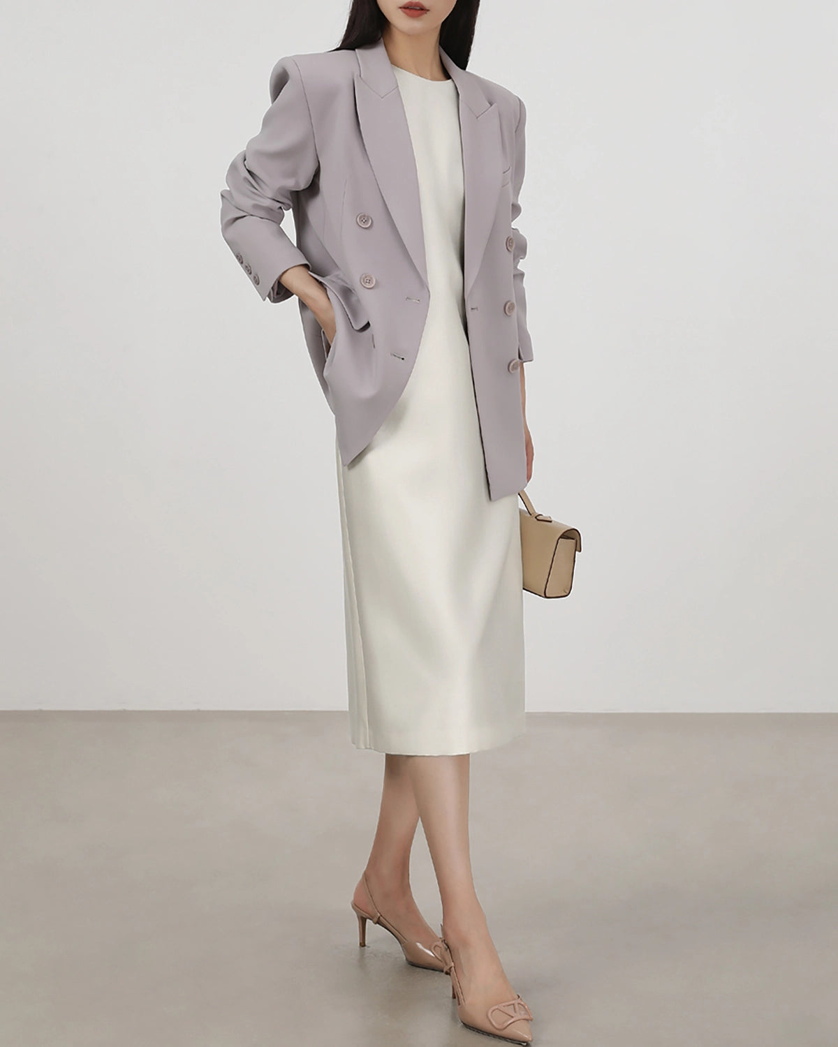 40 Momme Silk Sleeveless Midi Dress