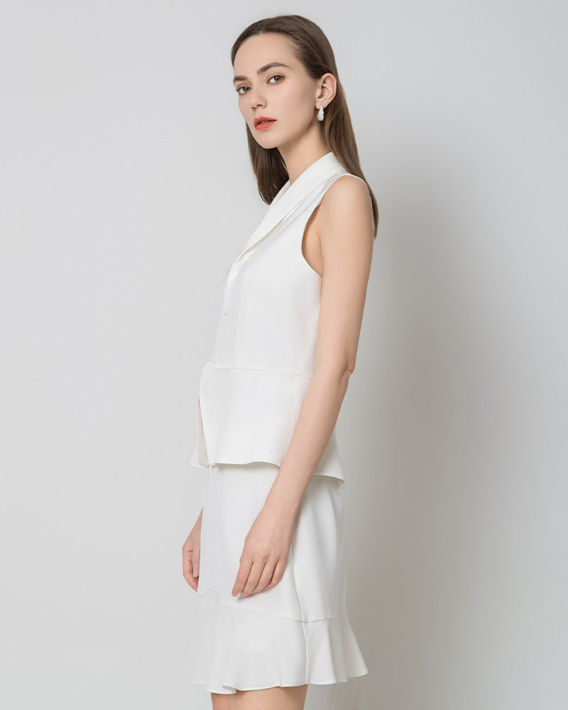 40 Momme V-Neck Silk Vest